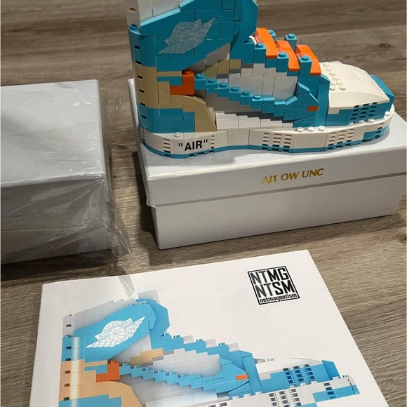 Air Jordan 1 Off White UNC Series 4 Netmagnetism Lego shoe - Picture 3 of 4